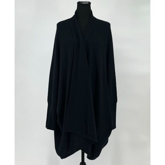 ANTONIO MELANI Sweaters - NWT ANTONIO MELANI Cashmere Zoe Cardigan Sweater Women's XL Black Open Shawl New